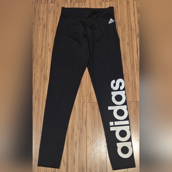 adidas Pants - NWOT Adidas Black Leggings with White Logo